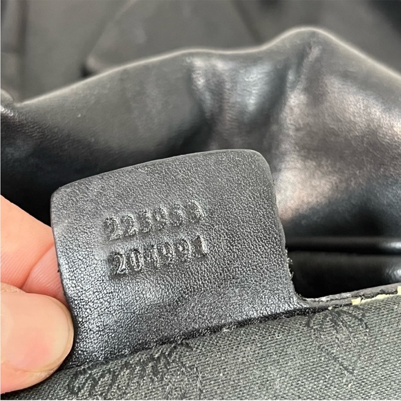 Authentic Gucci Black Leather GG Ring Shoulder Bag Vintage Y2K **AS IS** - Picture 13 of 16